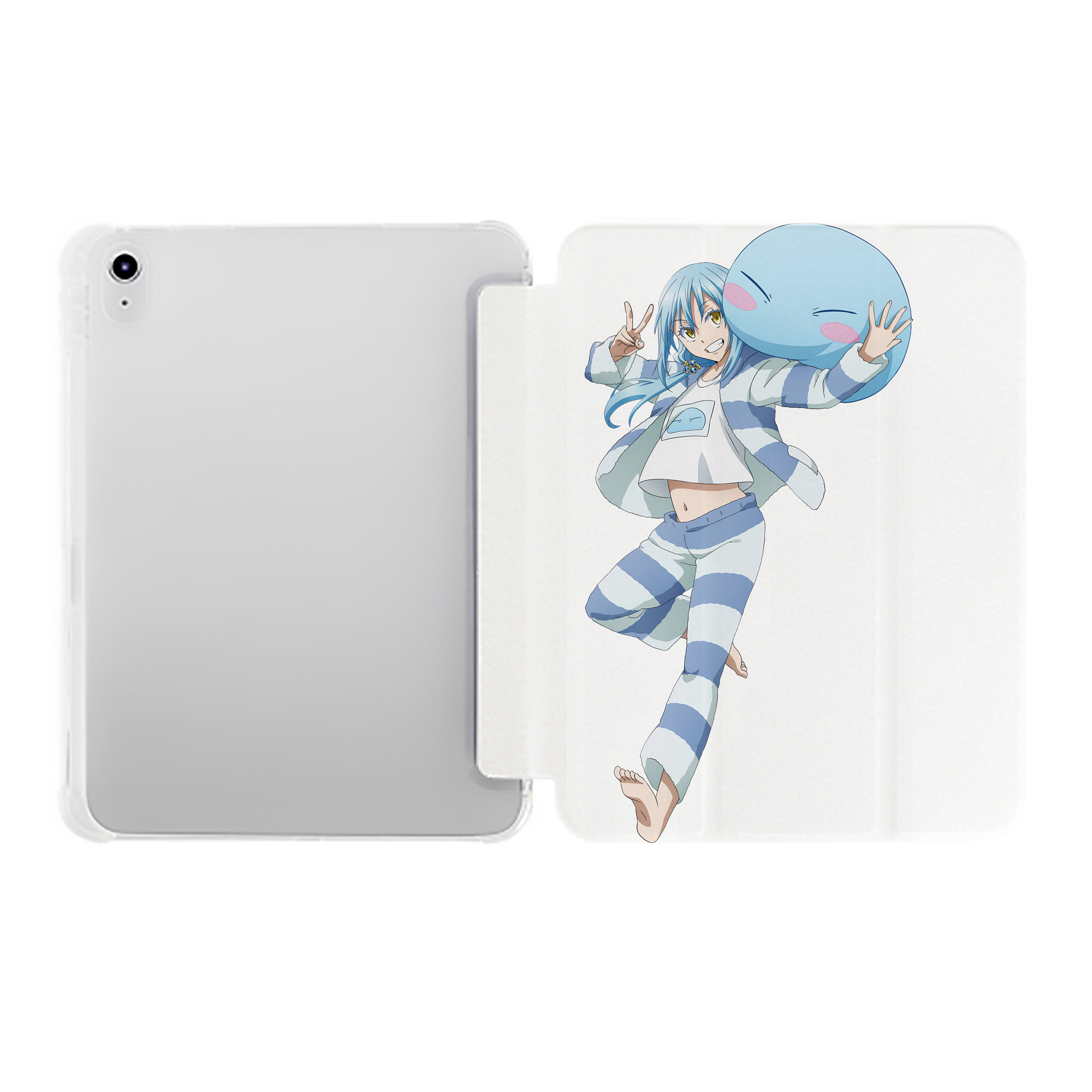 （画像用） 転スラ Regarding Reincarnated to Slime IPad ケース ペン収納付き 三つ折りスタンド PUレザー×シリコン 対応機種9.5/10.5/10.9インチ